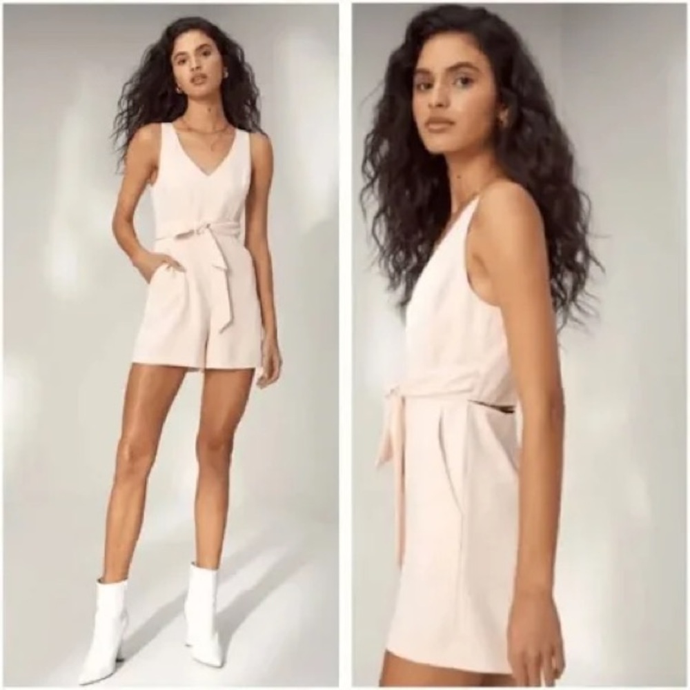 Aritzia Elegant Pink Sleeveless Mini Jumpsuit Size S